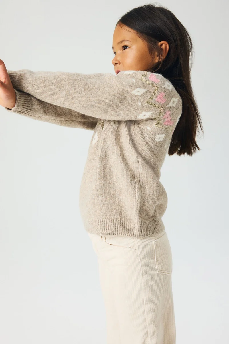 اتش اند ام بنطلون كوردري عريض من القطن